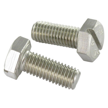 1 x Metalen schroeven zeskantkop TH split RVS A2 M8X30