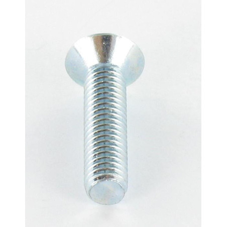 1 x Metalen schroeven gefreesde kop TORX T20 M5X8 TORX T20 Wit verzinkt staal