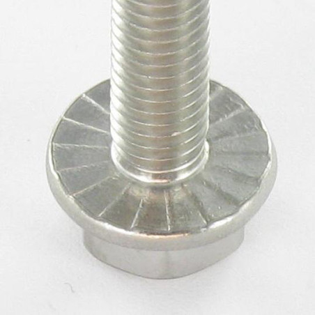 1 x Metalen schroeven zeskantkop TH basis met kartelflens M8X35 RVS A2