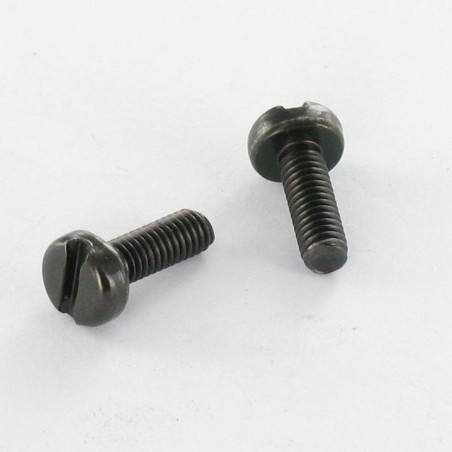 1 x Metalen schroeven Brede bol cilinderkop split M4X12 Zwart gegalvaniseerd staal