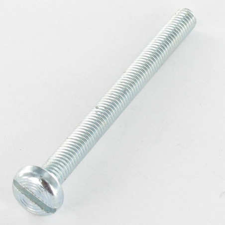 1 x Metalen schroeven Brede bol cilinderkop split M4X40 Wit verzinkt staal