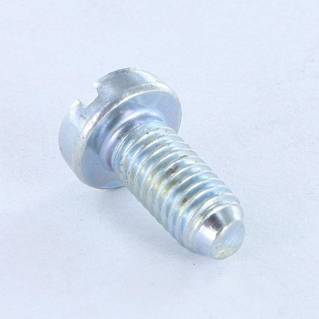 1 x Metalen schroeven Brede bol cilinderkop split M5X12 BP Wit verzinkt staal
