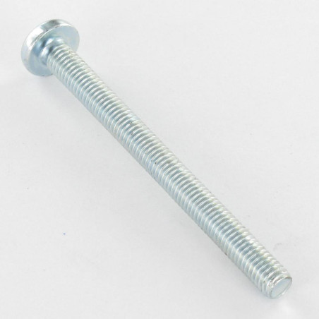 1 x Metalen schroeven Brede bol cilinderkop split M6X12 Wit verzinkt staal