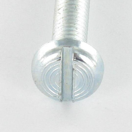1 x Metalen schroeven Brede bol cilinderkop split M6X20 Wit verzinkt staal