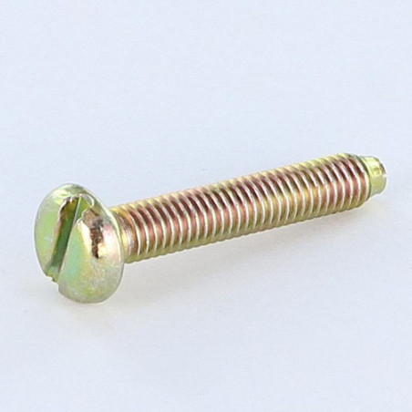 1 x Metalen schroeven Brede bol cilinderkop split M6X35 BP Bichromaat