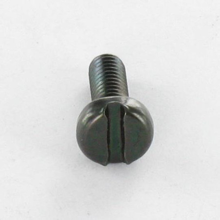 1 x Metalen schroeven Brede bol cilinderkop split M6X40 Zwart gegalvaniseerd staal