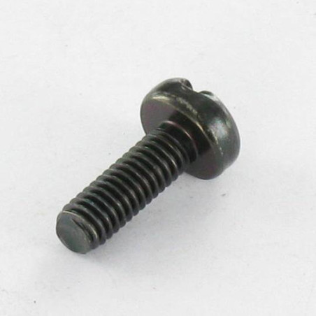 1 x Metalen schroeven Brede bol cilinderkop split M6X40 Zwart gegalvaniseerd staal