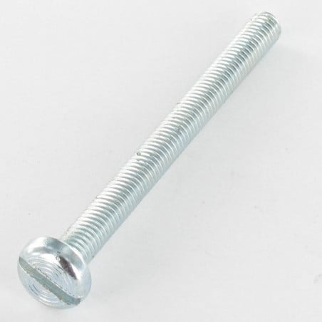 1 x Metalen schroeven Brede bol cilinderkop split M6X90 Wit verzinkt staal
