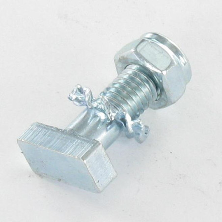 1 x Metalen schroeven PARALLEL M5X15+ECR FR+RD. met AZ uitwendige tanden Wit verzinkt staal MIJN