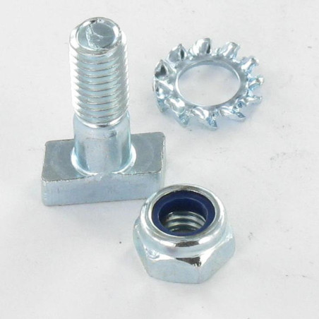 1 x Metalen schroeven PARALLEL M5X15+ECR FR+RD. met AZ uitwendige tanden Wit verzinkt staal MIJN