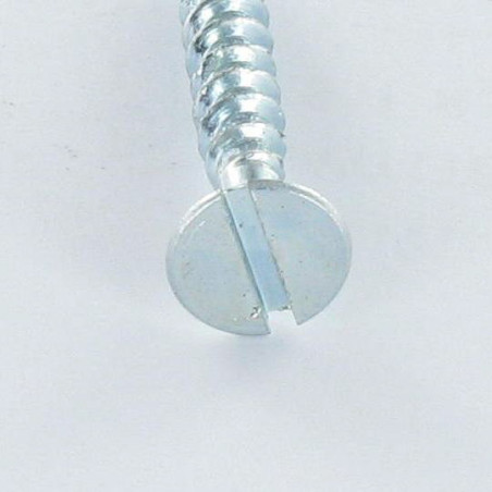 1 x Agglo houtschroeven gefreesde kop split 6X70 F.T Wit verzinkt staal