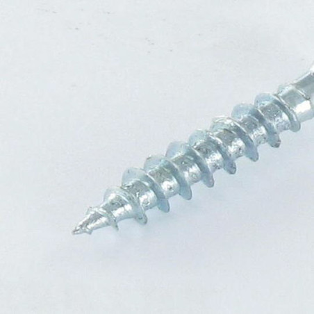 1 x Agglo houtschroeven gefreesde kop split 6X70 F.T Wit verzinkt staal