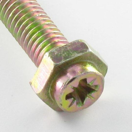 1 x Cassette schroef zeskantkop TH Pozi M6X45 Pozi 2 klasse 6.8 Bichromaat