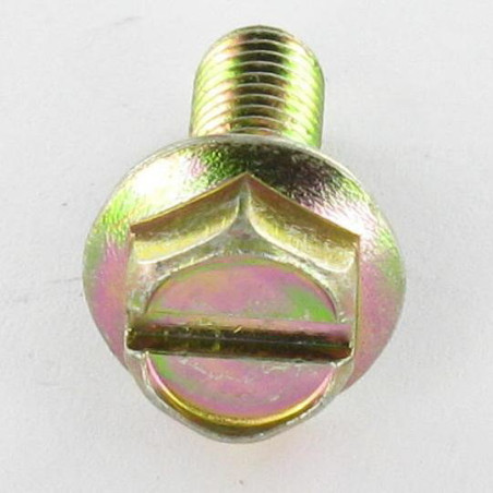 1 x Metalen schroeven zeskantkop TH M5X18 kraagflens 11 split Bichromaat