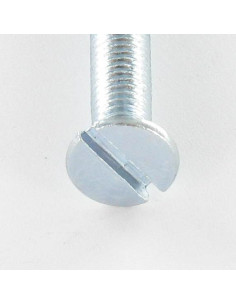 Metalen schroeven gefreesde kop split M12X45 Wit verzinkt... 2