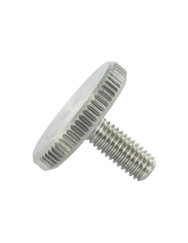 1 x Metalen schroeven kartelschreof laag RVS A1...