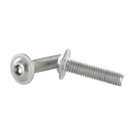 1 x Metalen schroeven Zeshoekig hol kraagflens M8X20 sleutel van 5 RVS A2