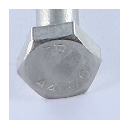 1 x Gedeeltelijke schroefdraad van het bout zeskantkop TH M18X110 A4 RVS