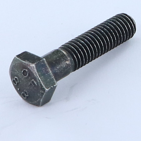 1 x Gedeeltelijke schroefdraad van het bout zeskantkop TH M8X35 Klasse 8.8 Zwart gegalvaniseerd staal