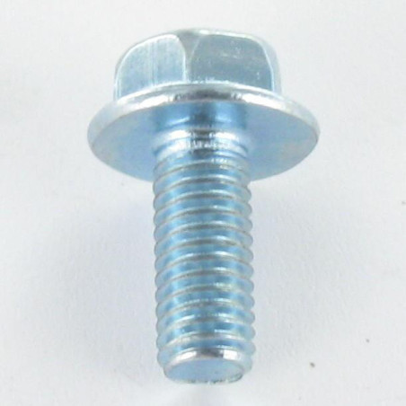 1 x Metalen schroeven zeskantkop TH M8X40 gedeeltelijke draad gladde flens 18 Klasse 8.8 Wit verzinkt staal
