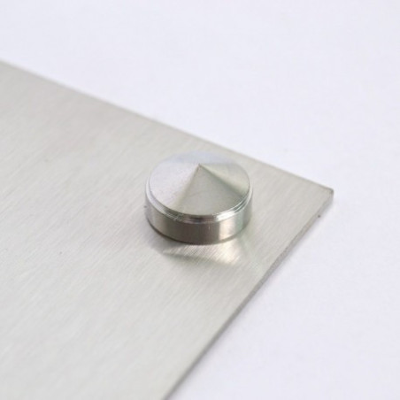 1 x Conische rozet of schroefdop (1 rozet en 1 schroefdop) Messing chroom diameter 20 voor Schroeven M6