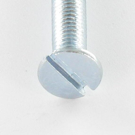 1 x Metalen schroeven gefreesde kop split M3X18 Wit verzinkt staal microschroeven