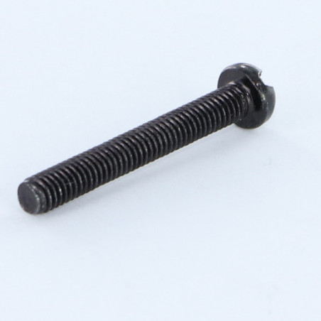 1 x Metalen schroeven cilindrische kop split M3X6 Zwart gegalvaniseerd staal microschroeven