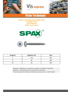 SPAX Houtschroeven schijfkop TORX T30 6X250 bedraad op 65... 2