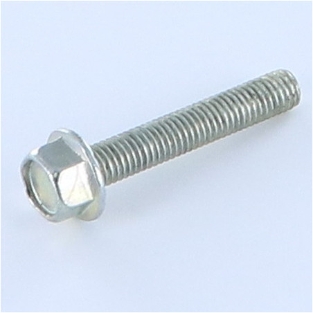 1 x Metalen schroeven zeskantkop TH M8X60 Wit verzinkt staal basis met kartelflens