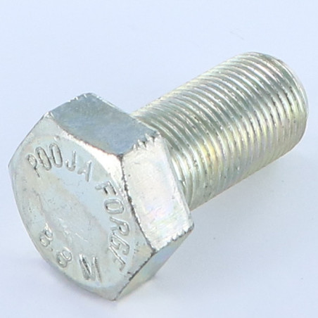 1 x Metalen schroeven zeskantkop TH M18X35 volledige draad Klasse 8.8 steek in orde steek van 150 Wit verzinkt staal