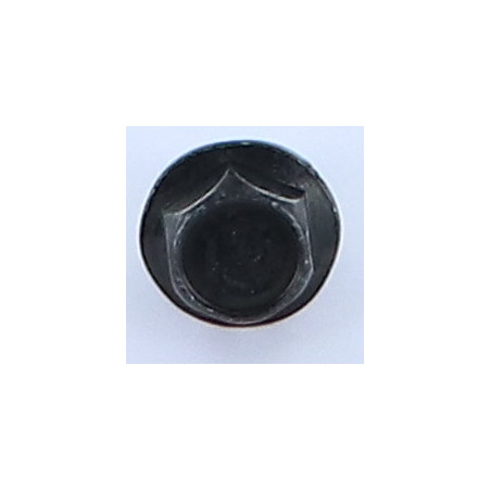 1 x Metalen schroeven zeskantkop TH M6X12 gladde flens BP Zwart gegalvaniseerd staal