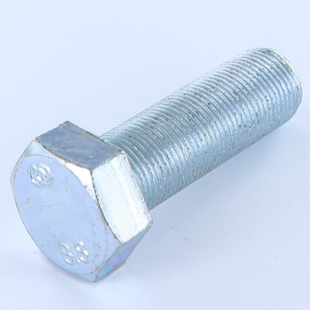 1 x Metalen schroeven zeskantkop TH M20X50 volledige draad Klasse 8.8 steek in orde steek van 150 Wit verzinkt staal