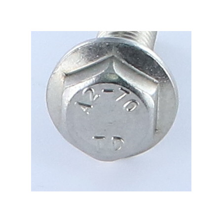 1 x Metalen schroeven zeskantkop TH gladde flens M10X35 RVS A2