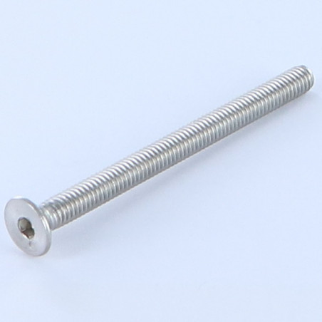 1 x Metalen schroeven FHC verzonken kop met zeskant print sleutel van 2.5 M4X40 volledige draad A4 RVS