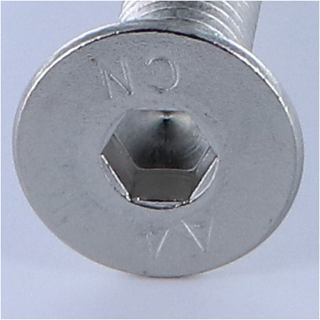 1 x Metalen schroeven FHC verzonken kop met zeskant print sleutel van 6 M10X70 volledige draad A4 RVS