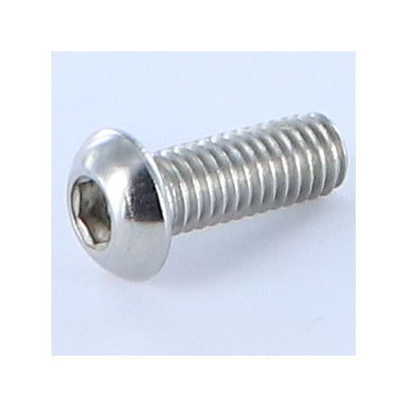 1 x Metalen schroeven Zeshoekig hol M6X16 volledige draad sleutel van 4 A4 RVS