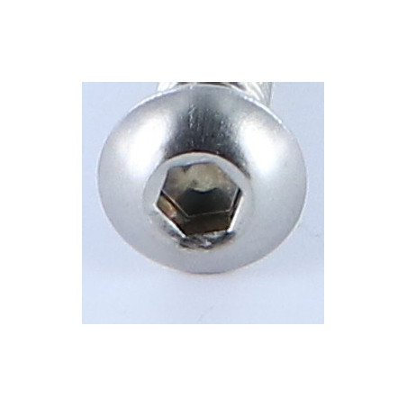 1 x Metalen schroeven Zeshoekig hol M6X25 volledige draad sleutel van 4 A4 RVS