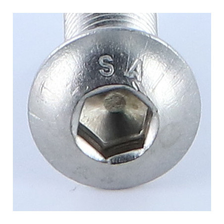 1 x Metalen schroeven Zeshoekig hol M12X30 volledige draad sleutel van 8 A4 RVS