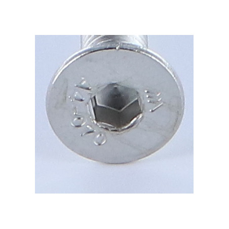 1 x Metalen schroeven FHC verzonken kop met zeskant print sleutel van 5 M8X100 volledige draad A4 RVS