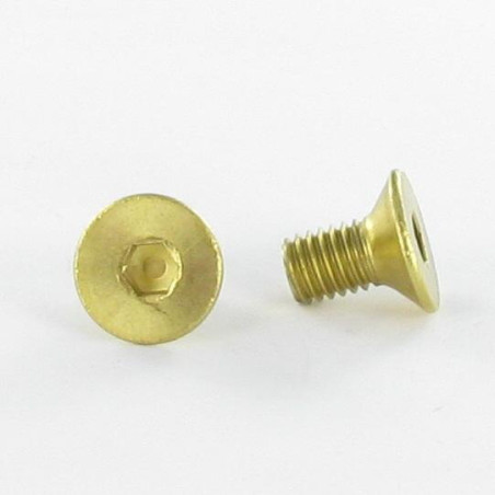 1 x Metalen schroeven Messing sleutel van 4 FHC verzonken kop met zeskant print M6X16