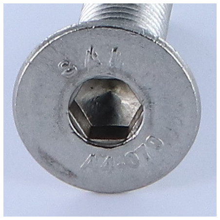 1 x Metalen schroeven FHC verzonken kop met zeskant print sleutel van 8 M12X40 volledige draad A4 RVS