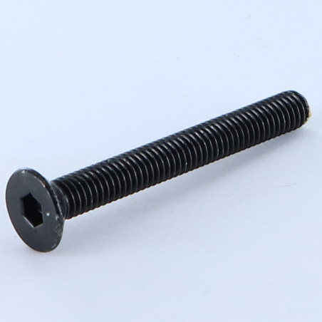 1 x Metalen schroeven FHC verzonken kop met zeskant print M6X55 sleutel van 4 Zwart gegalvaniseerd staal