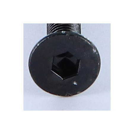 1 x Metalen schroeven FHC verzonken kop met zeskant print M6X55 sleutel van 4 Zwart gegalvaniseerd staal
