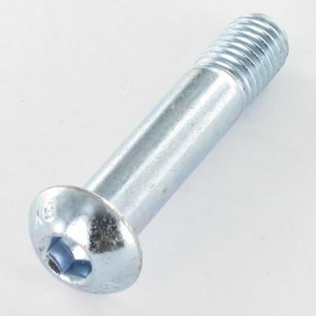 1 x Metalen schroeven Zeshoekig hol M10X50 bedraad op 13 klasse 10.9 sleutel van 6 Wit verzinkt staal