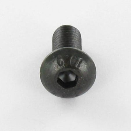 1 x Metalen schroeven Zeshoekig hol M5X8 volledige draad klasse 10.9 sleutel van 3 Zwart gegalvaniseerd staal