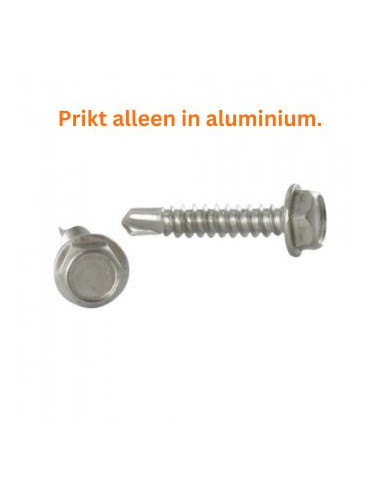 1 x Zelfborende schroef zeskantkop TH 5.5X19 A4...
