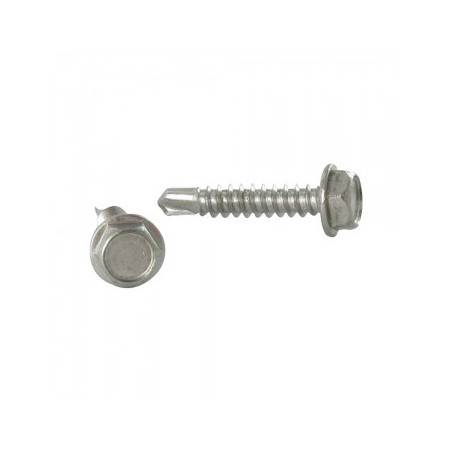 1 x Zelfborende schroef zeskantkop TH 6.3X19 A4 RVS