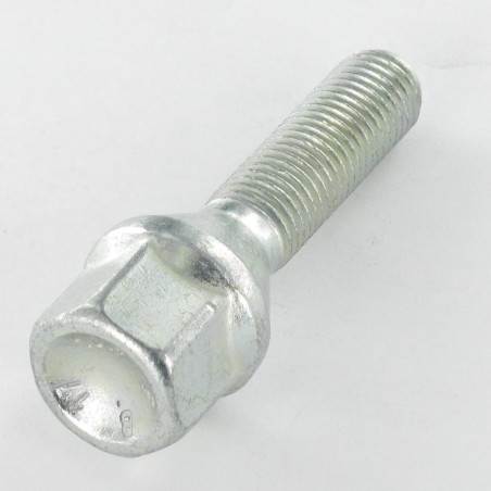 1 x Schroeven WIEL M12X22 steek van 125 S/PL19 klasse 10.9 Wit verzinkt staal