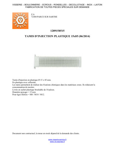 1 x ZEEF INJECTIE plastic RAWLPLUG 16X85
