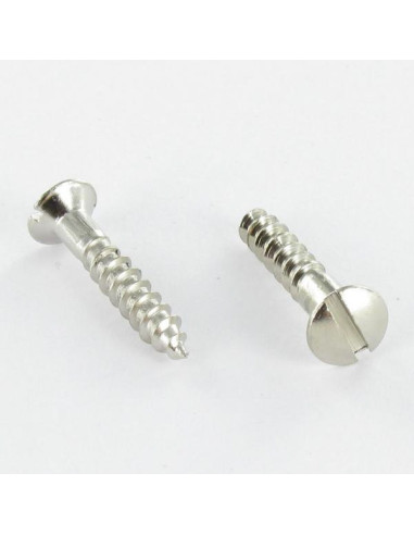 1 x Houtschroeven Messing chroom gefreesde...